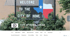 Desktop Screenshot of cityofhowe.org